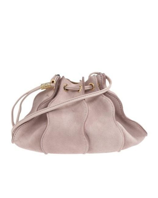 Ulla Johnson Pink Drawstring Shoulder Bag