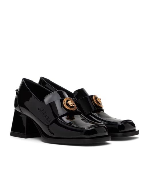Versace Black Alia 55Mm Leather Loafers