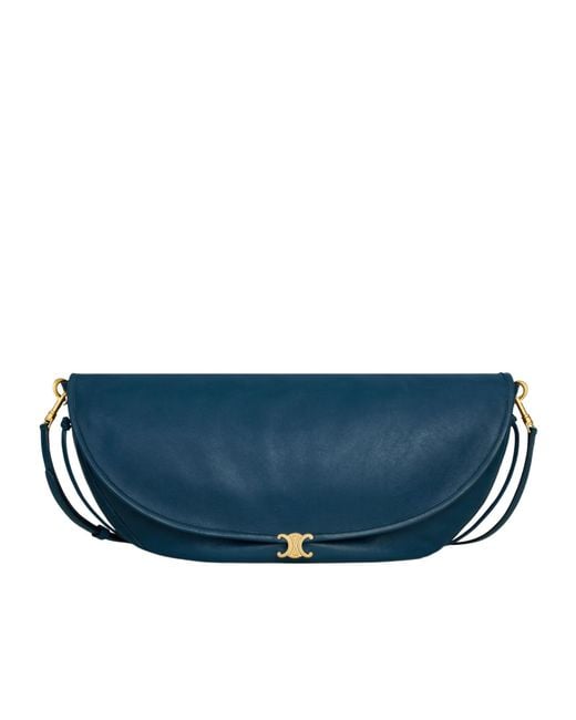 Céline Blue Halfmoon Soft Triomphe Bag