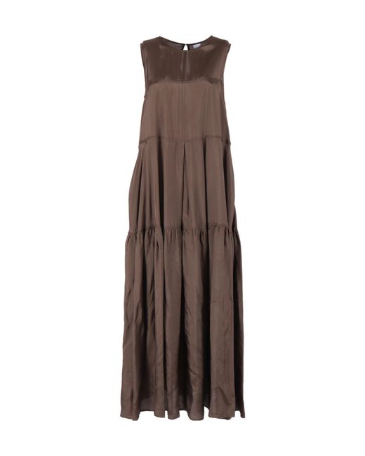 Aspesi Brown Gathered Dress