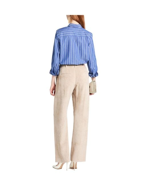 Brunello Cucinelli Natural Versatile Solid Casual Trousers
