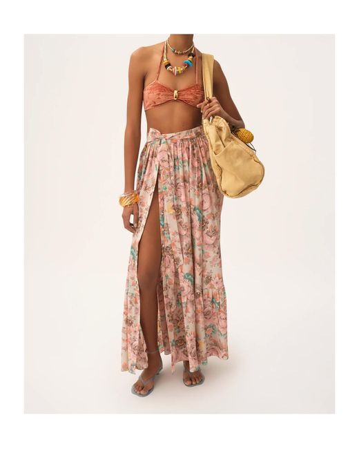 Chloé Red Lace-Up Bikini Top