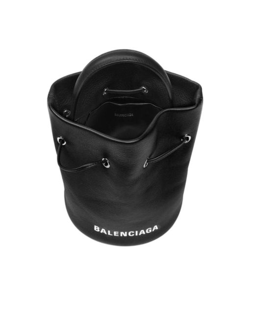 Balenciaga Black Everyday Xs Drawstring Bucket Bag