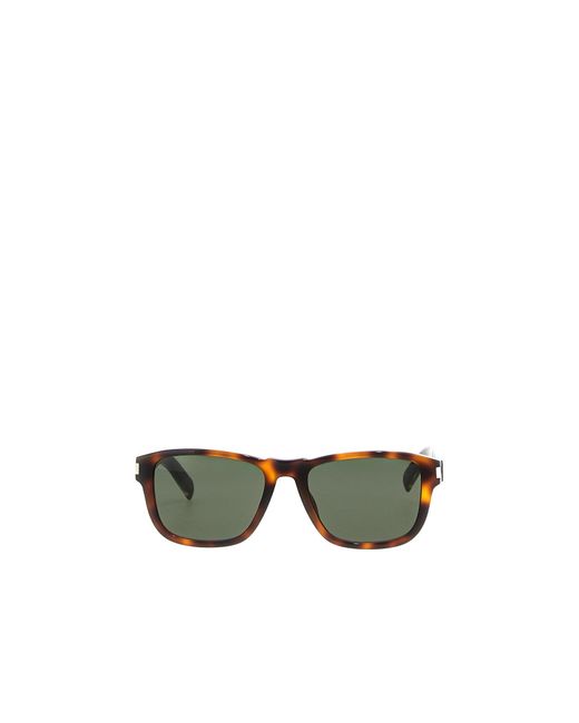 Saint Laurent Green Eyewear Square Frame Sunglasses for men