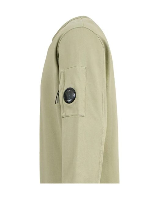 C P Company Green Lens Crewneck Sweatshirt for men