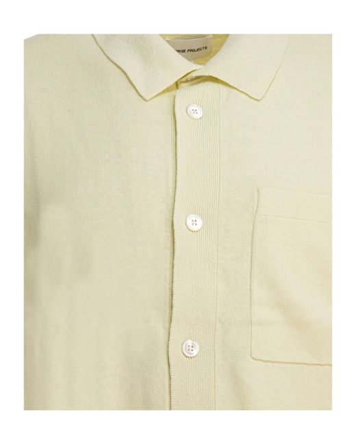 Norse Projects White Buttoned Polo Shirt for men