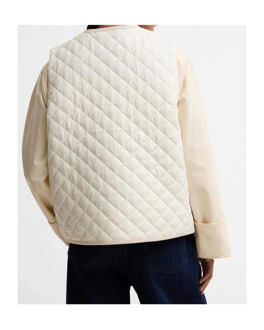 Barbour White Thulby Quilted Gilet