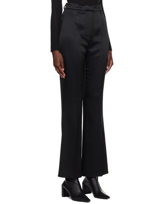 Nanushka Black High Waist Flared Trousers