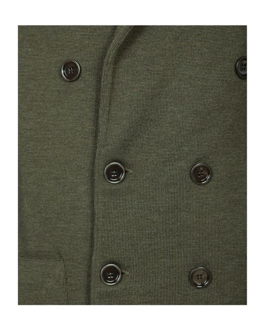 Lardini Green Double-Breasted Tailored Blazer for men