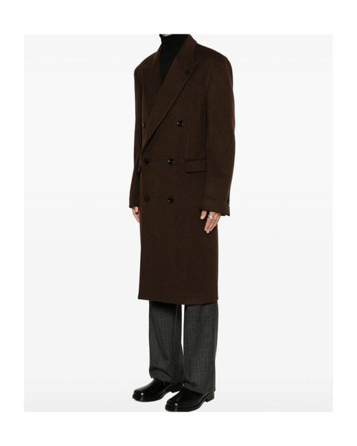 Lardini Brown Long-Sleeved Coat for men