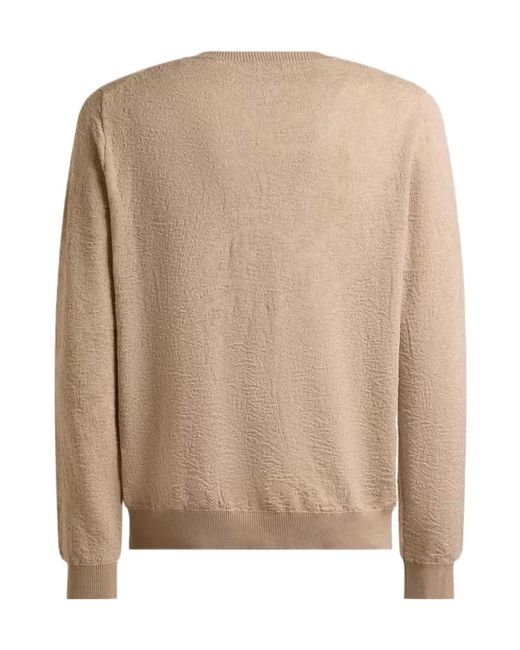 Etro Natural Cotton Sweater With Floral Paisley Motif for men