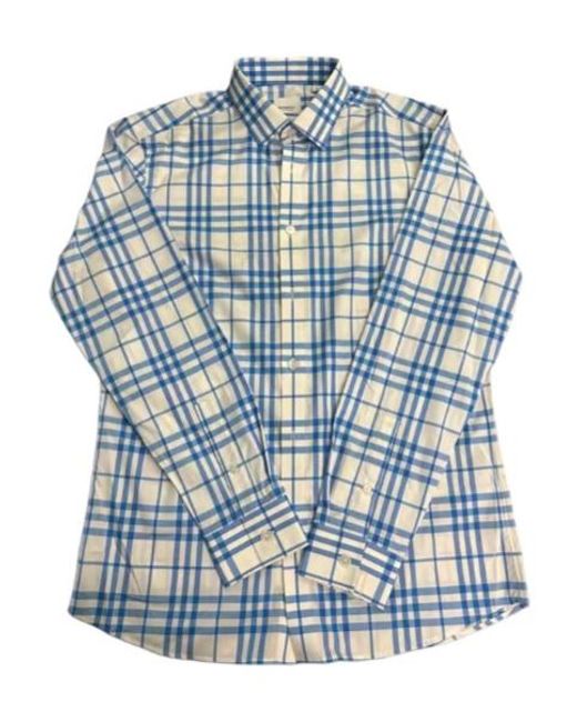 Burberry Blue Long-Sleeved Shirt for men