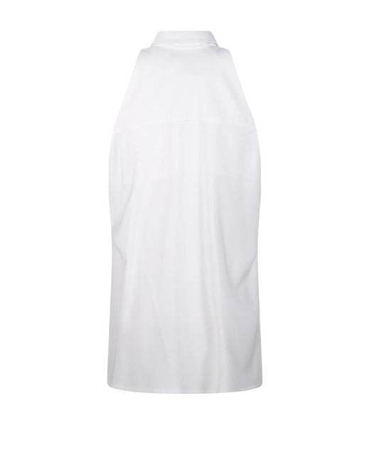 DARKPARK White Sleeveless Long Shirt Top
