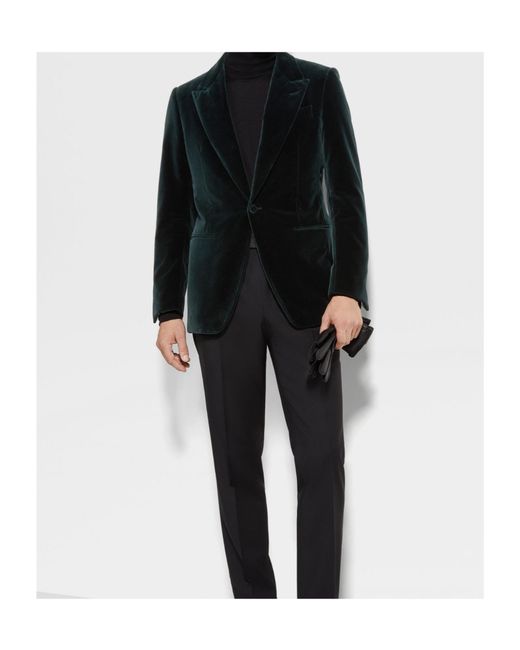 Zegna Black Single-Breasted Suit Jacket for men