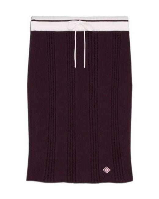 Casablanca Purple Drawstring Mini Skirt
