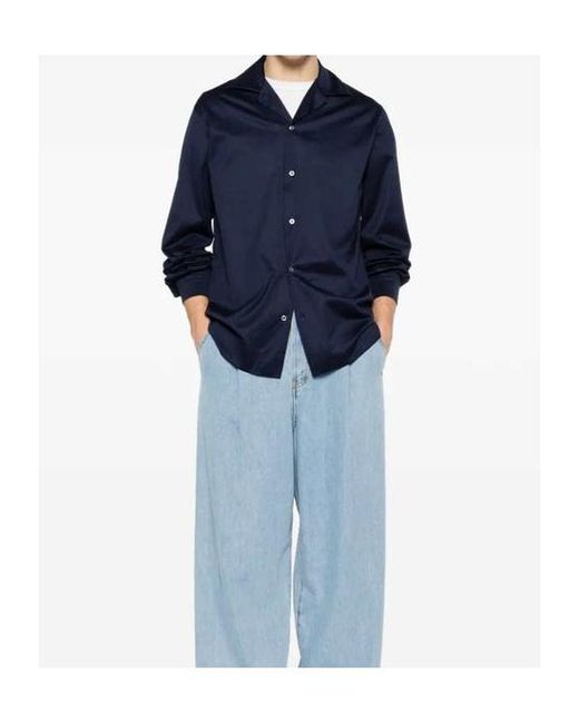 Lardini Blue Buttoned Shirt for men