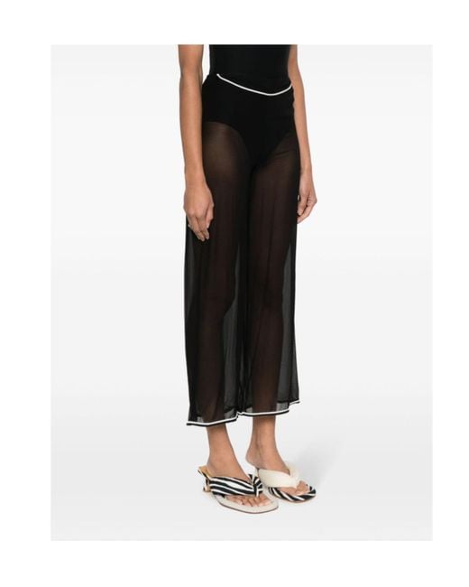 Bode Black Transparent Casual Pants
