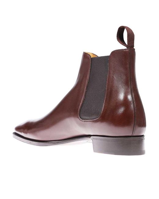 John Lobb Brown Logo Booties for men