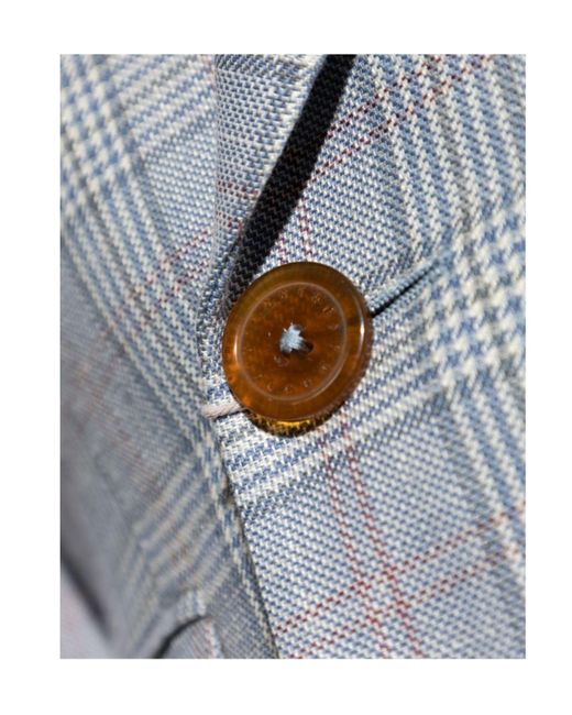 Vivienne Westwood Blue Checked Double-Breasted Blazer for men