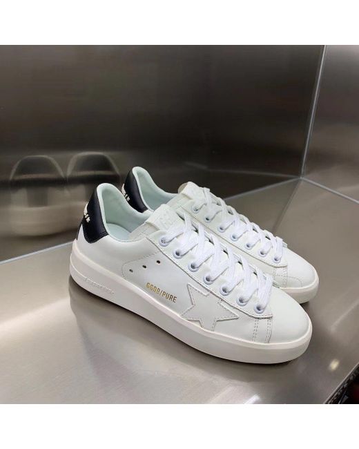 Golden Goose Deluxe Brand White Purestar Lace-Up Sneakers