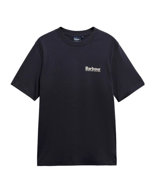 Barbour Blue Logo Short-Sleeve T-Shirt for men