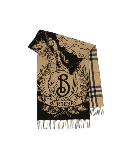 Burberry Multicolor Wide Reversible Stormy Knight Scarf