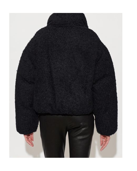 Balmain Blue Cropped Quilted Jacket