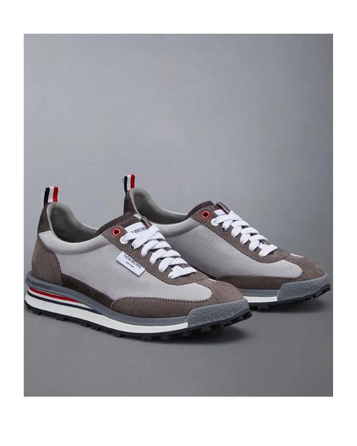 Thom Browne Gray Tech Runner Sneakers