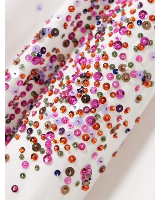 Dries Van Noten White Oversized Embellished Cotton Oxford Shirt