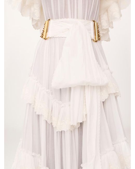 Chloé White Bow-Detail Belt