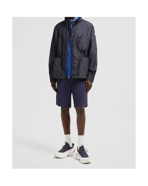 Moncler Blue Chesery Denim Field Jacket for men