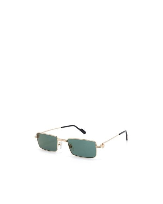 Cartier Green Rectangular Frame Sunglasses for men
