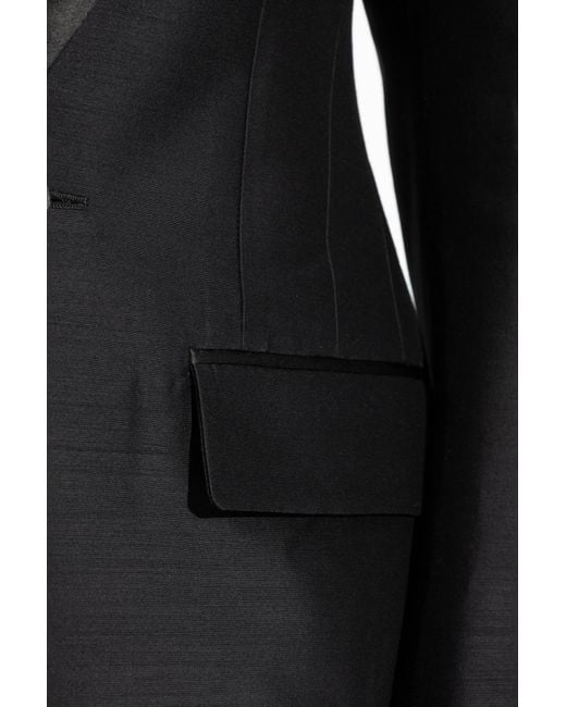 DSquared² Black V-Neck Single-Breasted Blazer