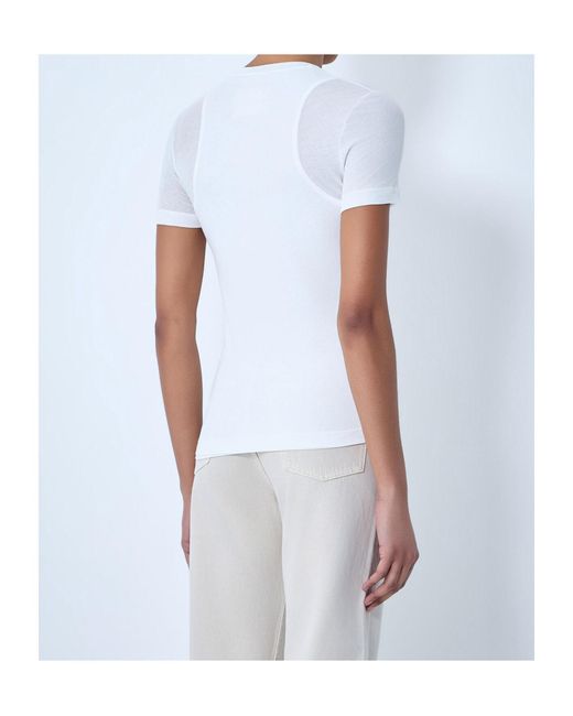 Jil Sander White Crewneck Fitted T-Shirt