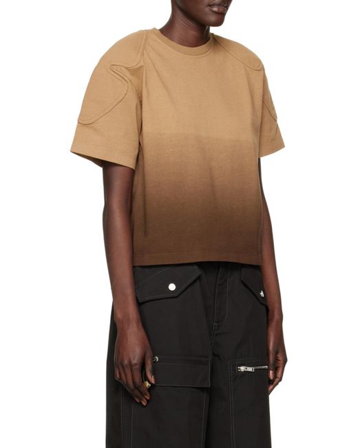 Dion Lee Brown Gradient-Effect Short-Sleeved T-Shirt