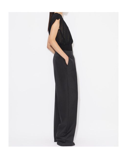 Alaïa Blue Alaïa High-Waisted Tailored Trousers