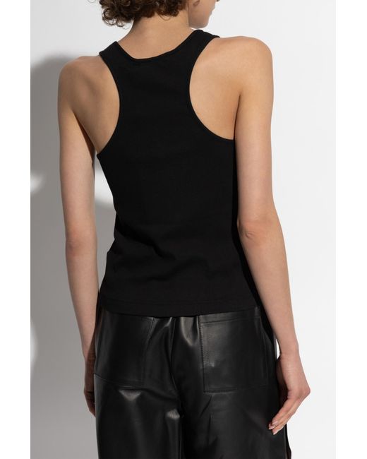 Palm Angels Black Sleeveless Tops