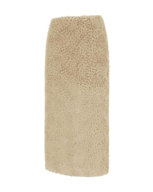 Herno Natural Georgette Straight Skirt