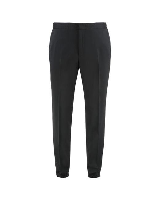 Zegna Black Straight-Leg Tailored Trousers for men