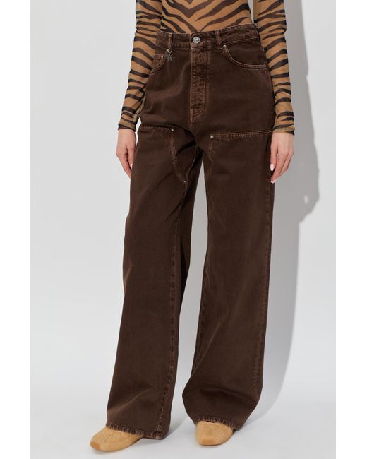 Amiri Brown Faded Carpenter Jeans