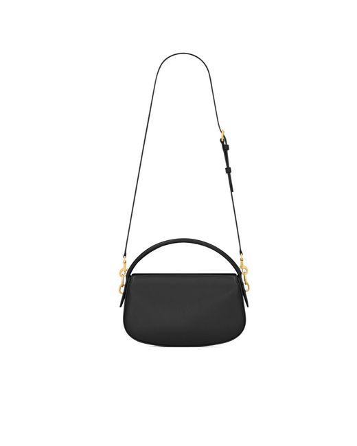 Saint Laurent White Voltaire Logo Plaque Shoulder Bag