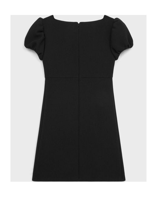 Céline Black Mini Dress With Jeweled Buttons
