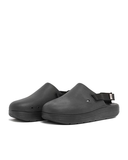 Suicoke Black Round-Headed Slippers for men