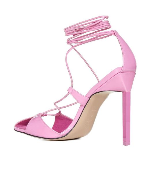 The Attico Pink The Adele Heeled Sandals