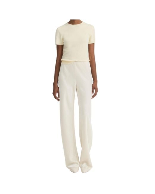 Vince White Colette Wide-Leg Pants