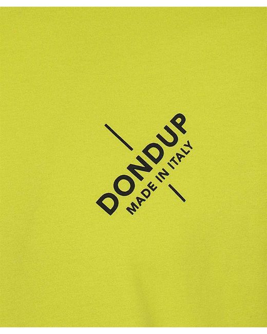 Dondup Yellow Logo Crew Neck T-Shirt for men