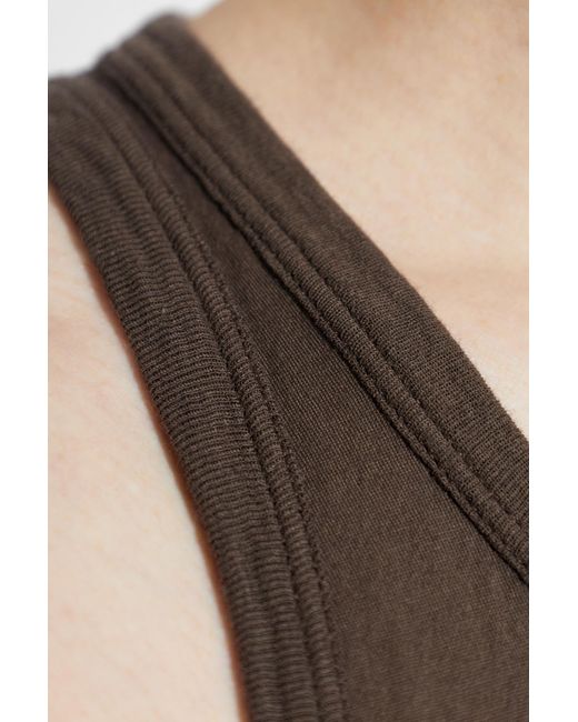 Rick Owens Brown Striped Tank Top for men