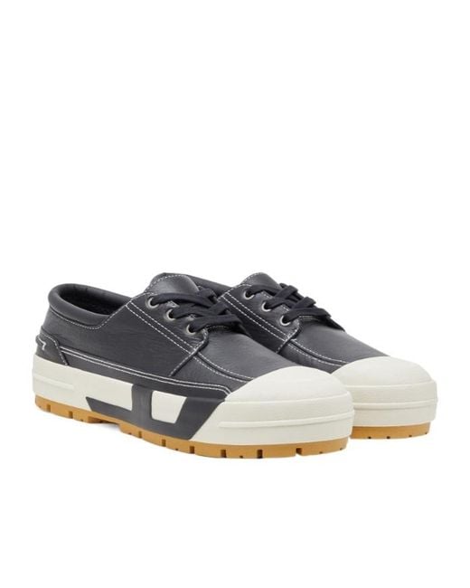 DIESEL Gray S-D-Verse Mocassin Sneakers for men