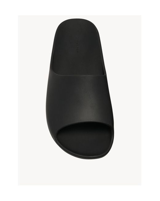 The Row Black Ama Slip-On Slides