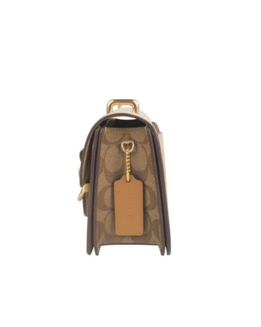 COACH Natural Morgan Square Printed Panel Shoulder Bag